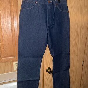 Wrangler Men's Dark Blue Straight Jeans